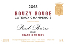 Paul Bara Bouzy Rouge 2018 Coteaux Champenoix